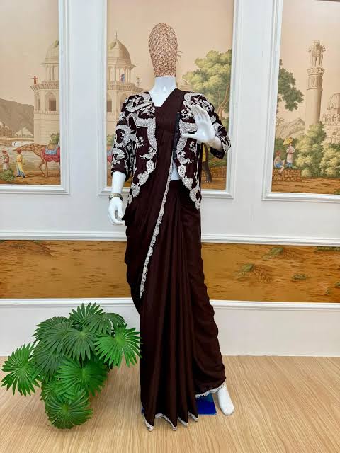 Indo-Western Saree (Pre-Stitched Saree)